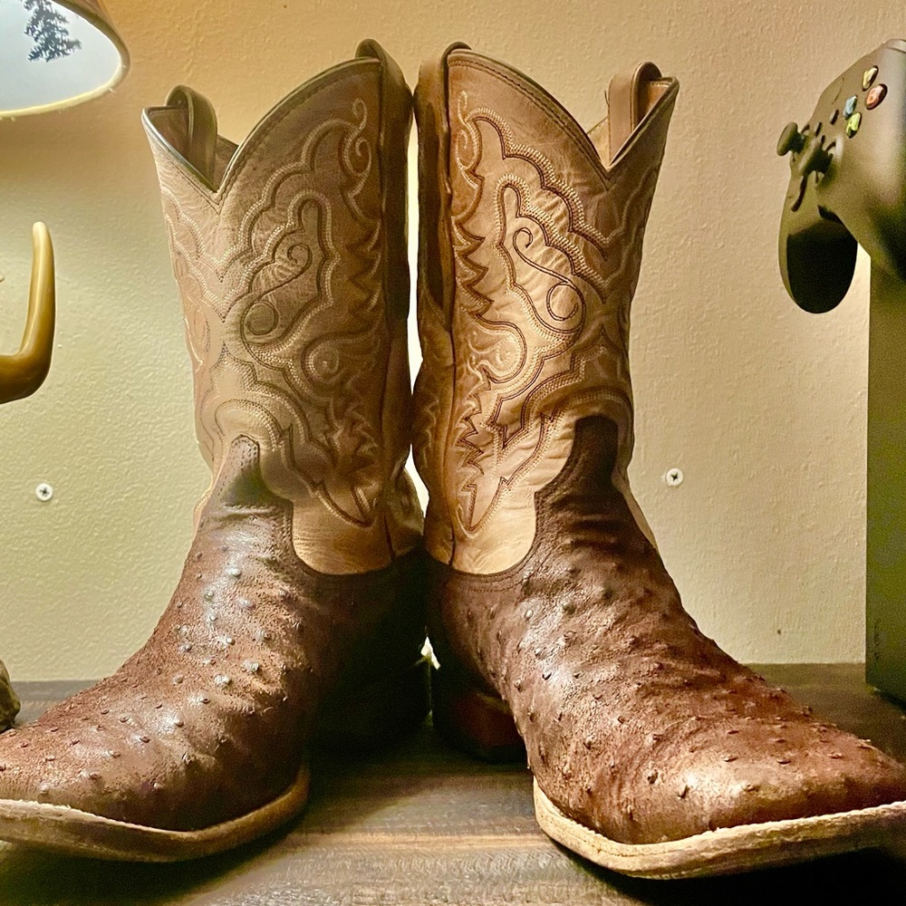 Tony Lama Western Boots Full Quill Ostrich